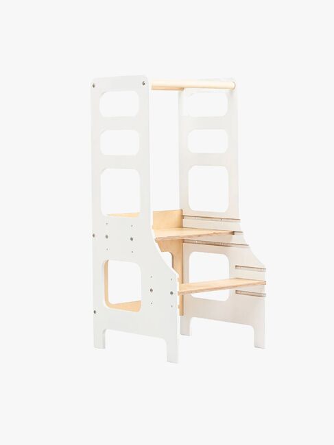 Duck Woodworks Justerbar Hjälpa Till Pall, Vit