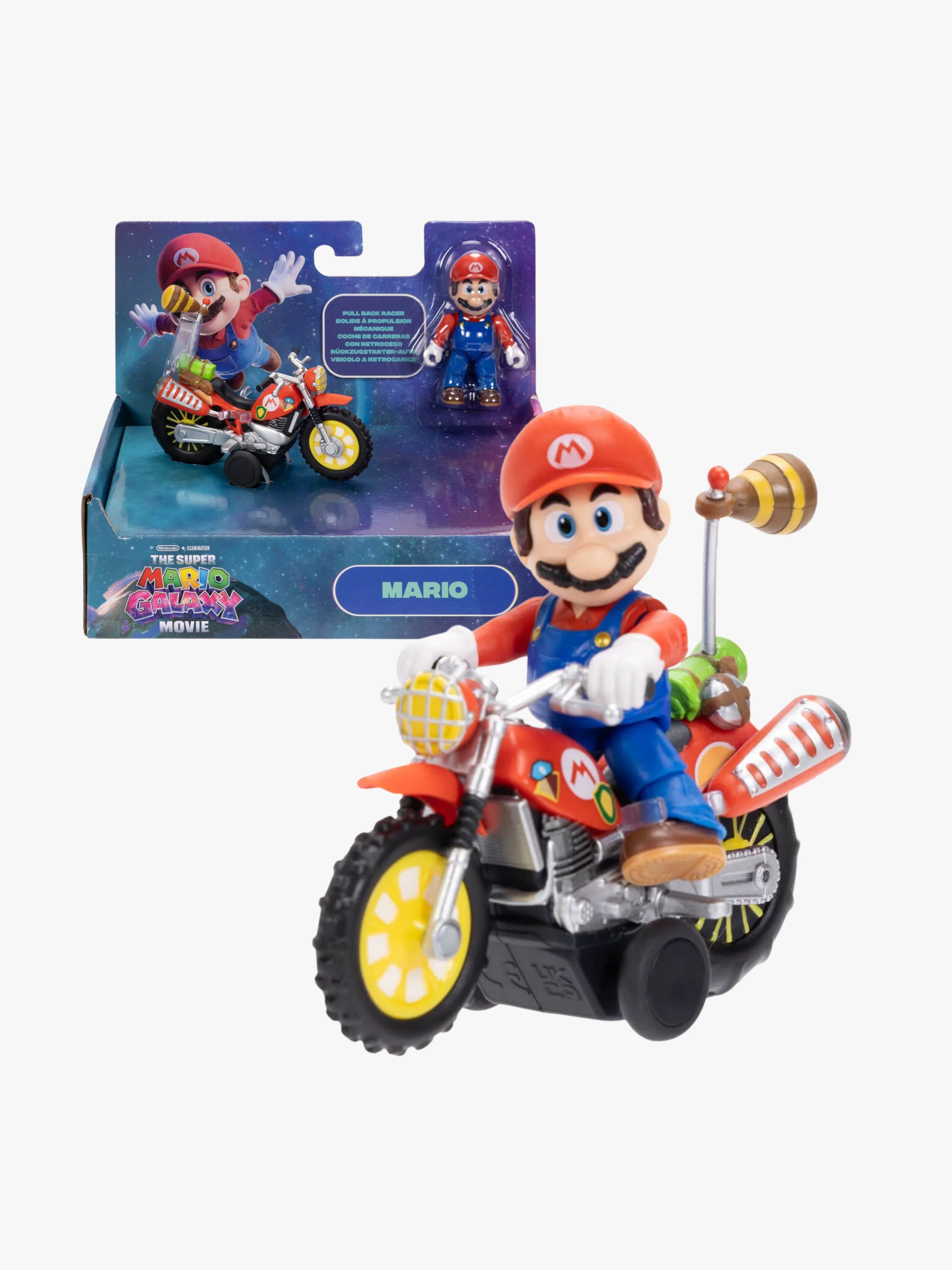 Super Mario Galaxy Movie Figur med Motorcykel
