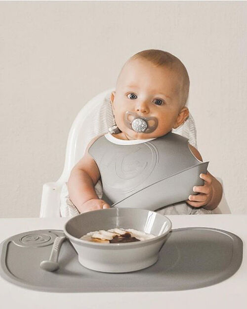 Twistshake Djup Tallrik med Lock, Grå