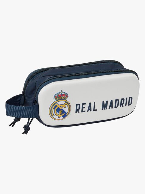 Real Madrid 3D Dubbelpennfodral, Vit/marin