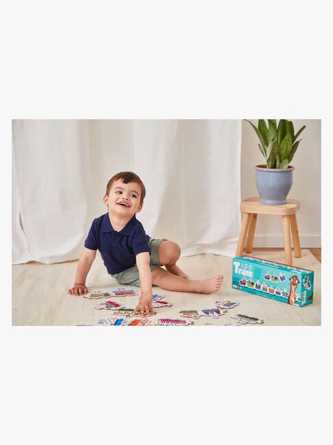 Barbo Toys 123 Pussel Tåg med Djur 20 Bitar