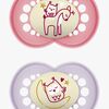 MAM Original Night Silikon Nappar 2-Pack 6-16m, Rosa