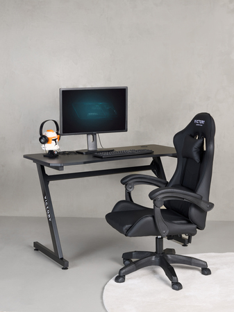Victory Mission Gamingstol inkl. Bord, Svart