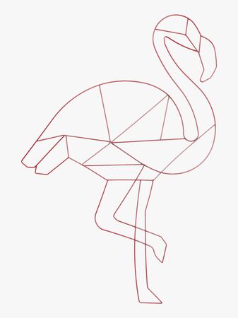 POPP Väggdekoration Flamingo, Röd