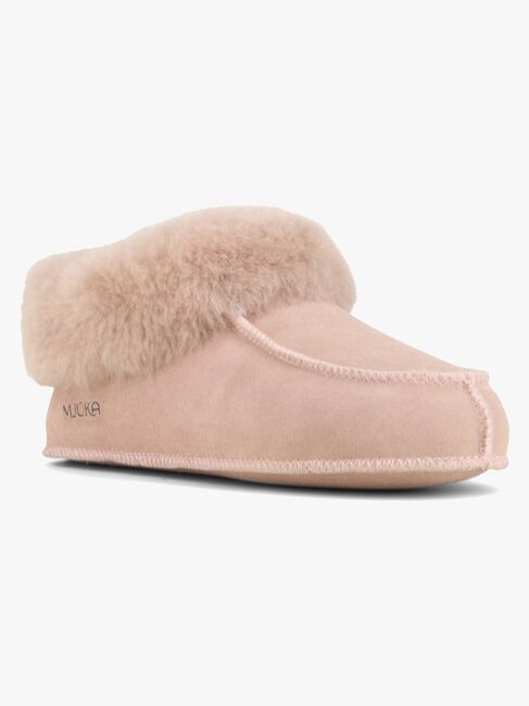 Mjúka Geir Fårskinnstofflor, Rosa