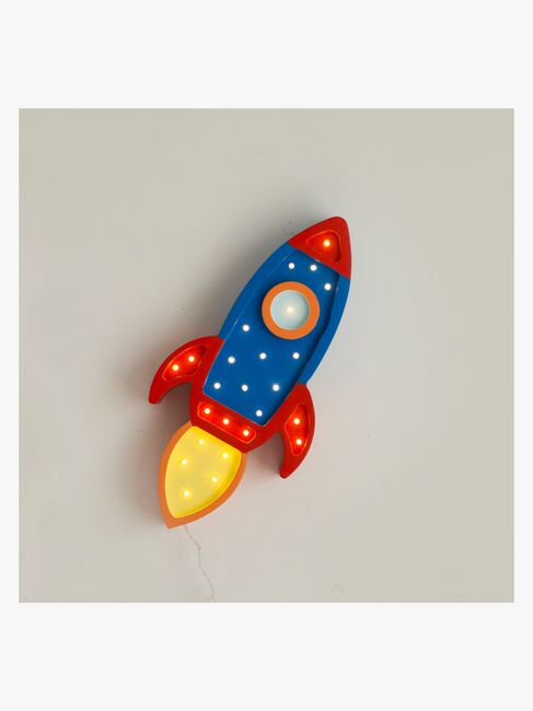 Little Lights Lampa Rymdraket, Navy/Röd