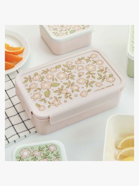 A Little Lovely Company Bento Matlåda, Blomsterrosa