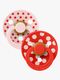BIBS Studio Colour Polka Napp 2-Pack Latex Stl 1 Anatomisk, Blossom/Candy Apple
