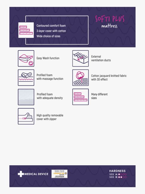 BabyMatex Softi Plus Ortopedisk Barnmadrass i Skum