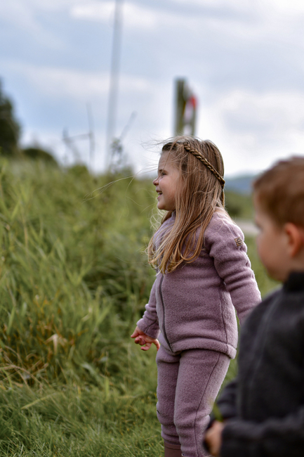 Mikk-Line Ullfleecejacka Baby, Twilight Mauve