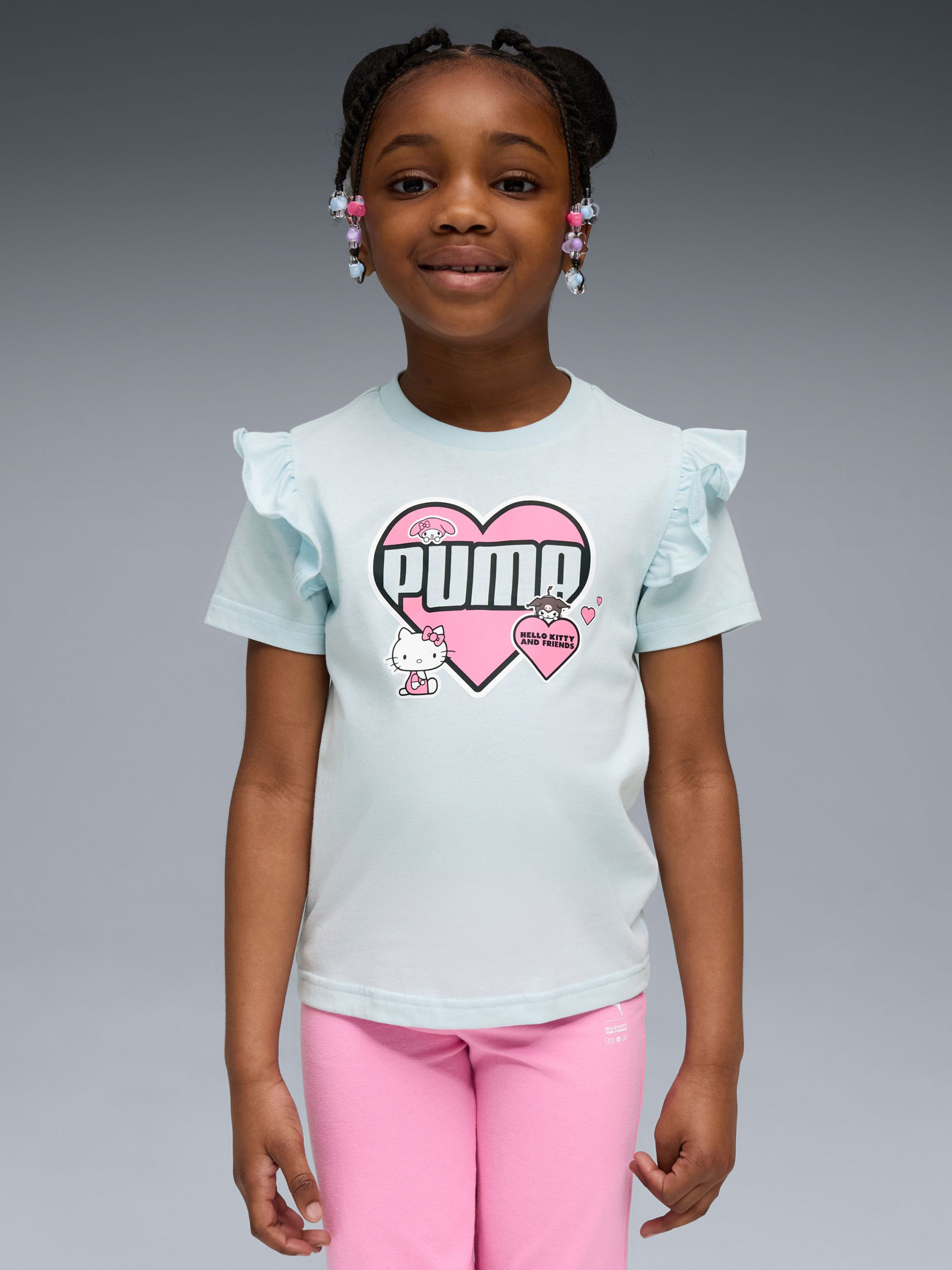 Puma Hello Kitty &  Friends T-shirt, Sea Glass, 98