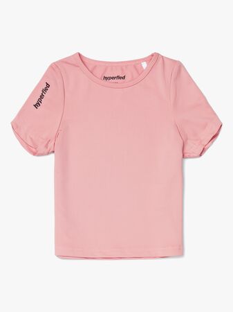 Hyperfied Short Sleeve Logo Top, Blush