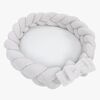 MeowBaby Bearly Babynest med Flätat Skydd & Lekmatta, Offwhite