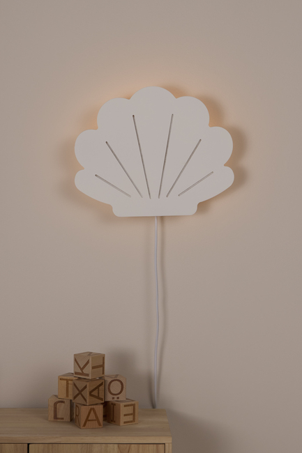 Alice & Fox SIA Vägglampa Snäcka, Vit