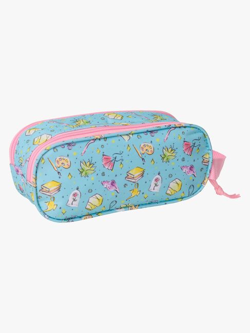 Disney Princess 3D Dubbelpennfodral, Rosa/Blå