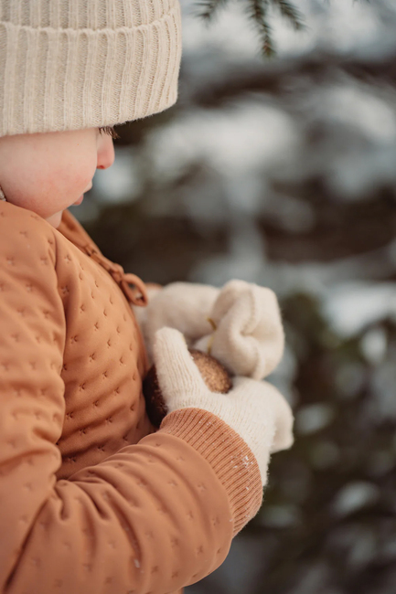 BabyMocs  Stickade Vantar, Beige