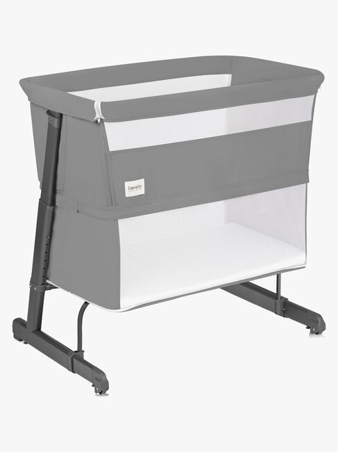 Lionelo Thomi Plus 5-i-1 Bedside Crib, Grey Concrete