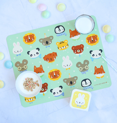 A Little Lovely Company Tischset, Animal Friends