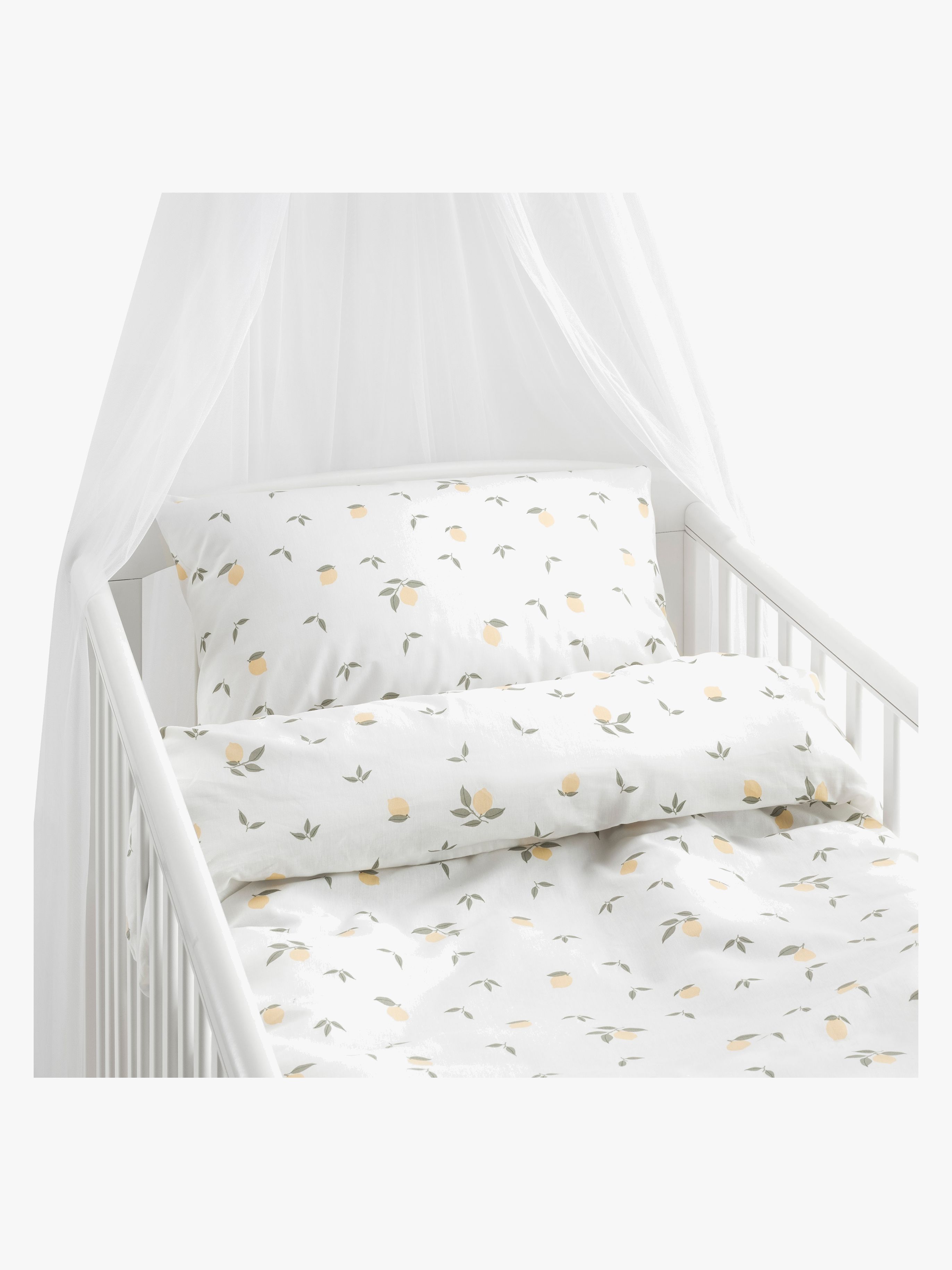 Borganäs Bäddset Spjälsäng Lemons 100x130, Gul