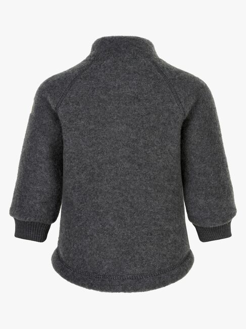 Mikk-Line Ullfleecejacka Barn, Anthracite Melange