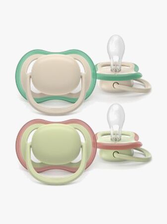 Philips Avent Ultra Air Napp 6–18m 2-Pack, Beige/Ljusgrön