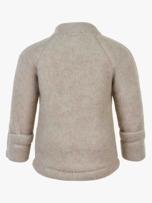 Mikk-Line Ullfleecejacka Baby, Melange Offwhite