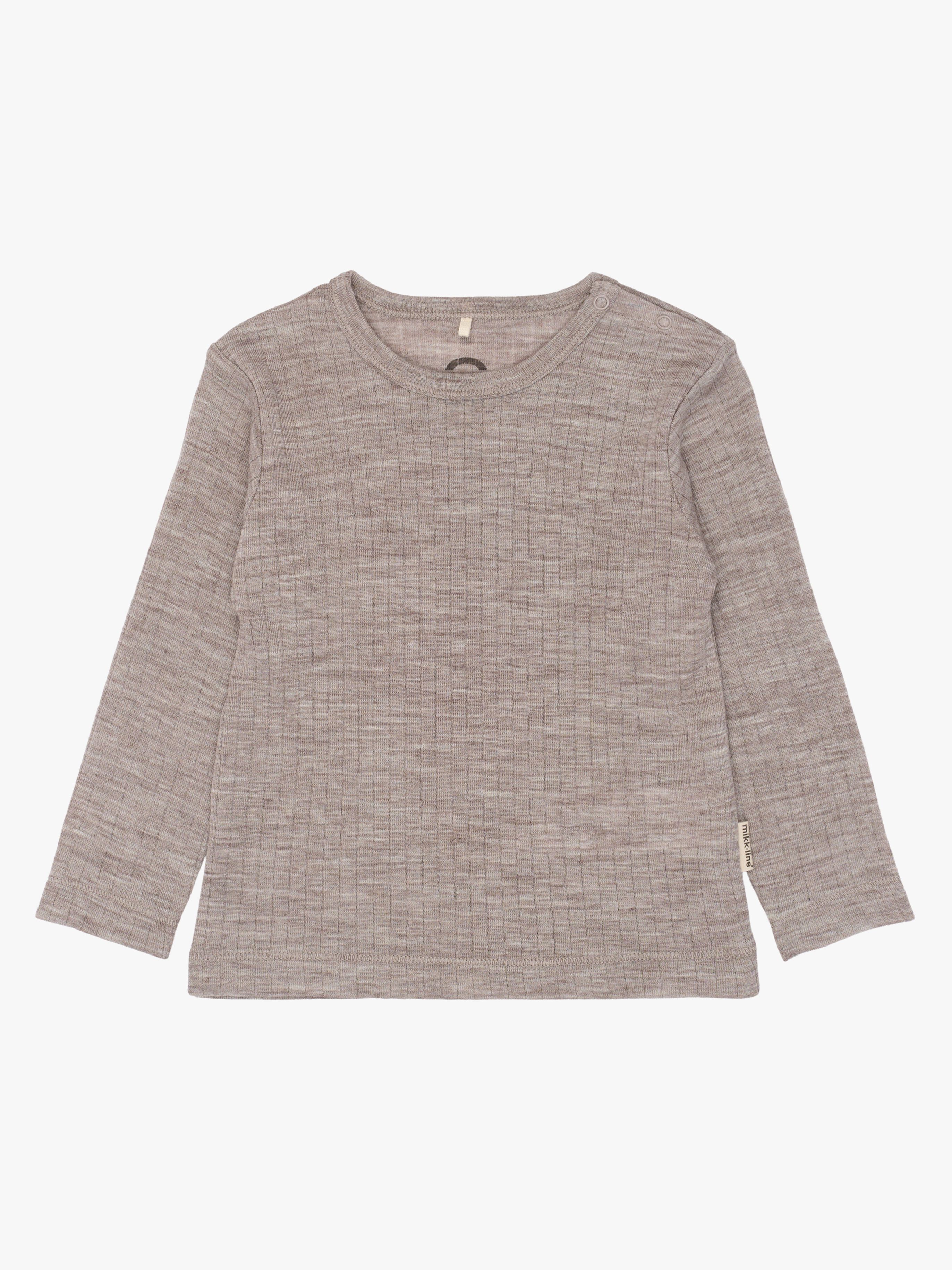 Mikk-Line Långärmad T-shirt Baby Merinoull, Melange Denver, 86