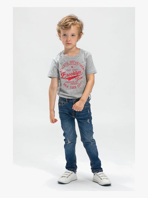 Luca & Lola Paulo T-Shirt 2-pack, Grey Melange/Navy