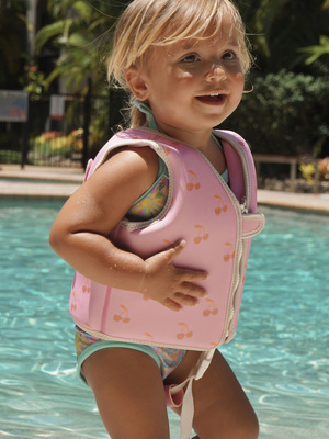 SUNNYLiFE Simväst, Cotton Candy Cherry