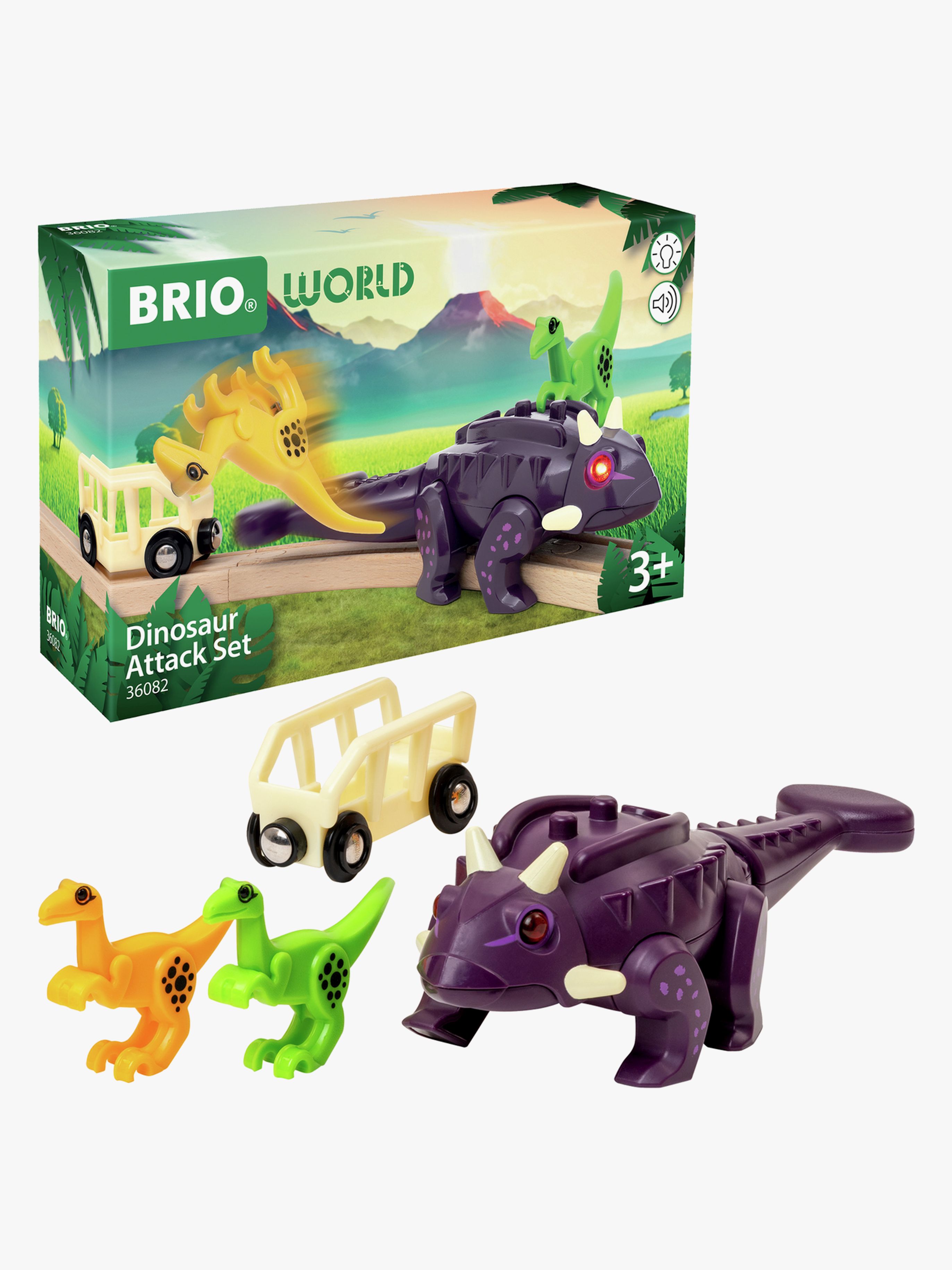 BRIO World 36082 Dinosaurievagn med Dinosaurier