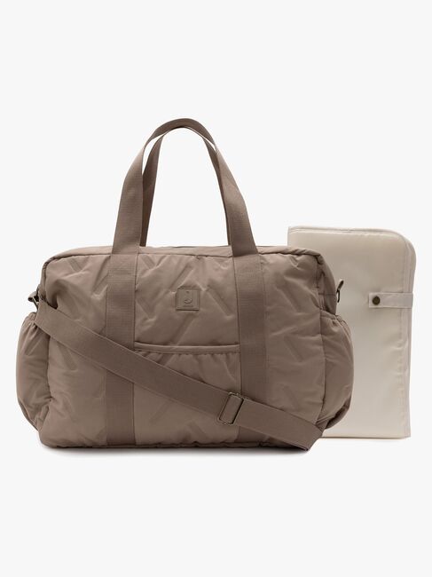 Jollein Embossed Lily Skötväska, Milky Coffee