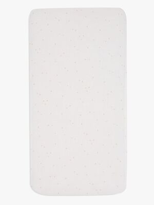 Jollein Spannbettlaken Twinkling 70/75x140/150 cm, Off White/Wild Rose