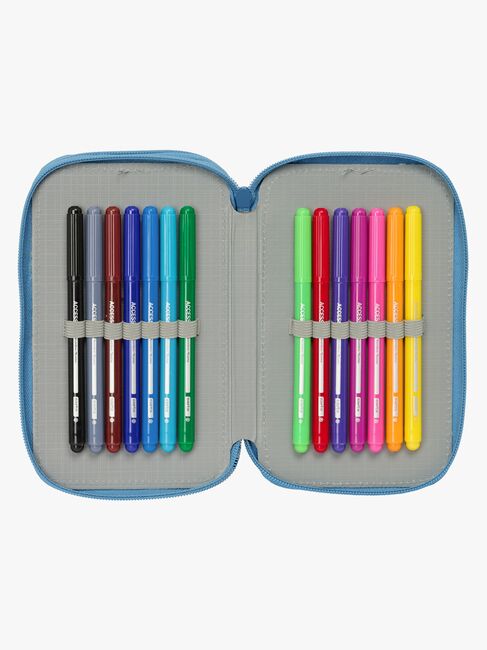 Disney Frozen  Fyllt Trippelpennfodral 37 Delar, Blå