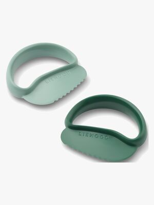 LIEWOOD Riven Toddler Safe Kniv 2-Pakk, Peppermint/Garden green