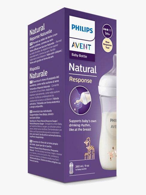 Philips Avent Natural Response Nappflaska 260 ml, Giraff Deco