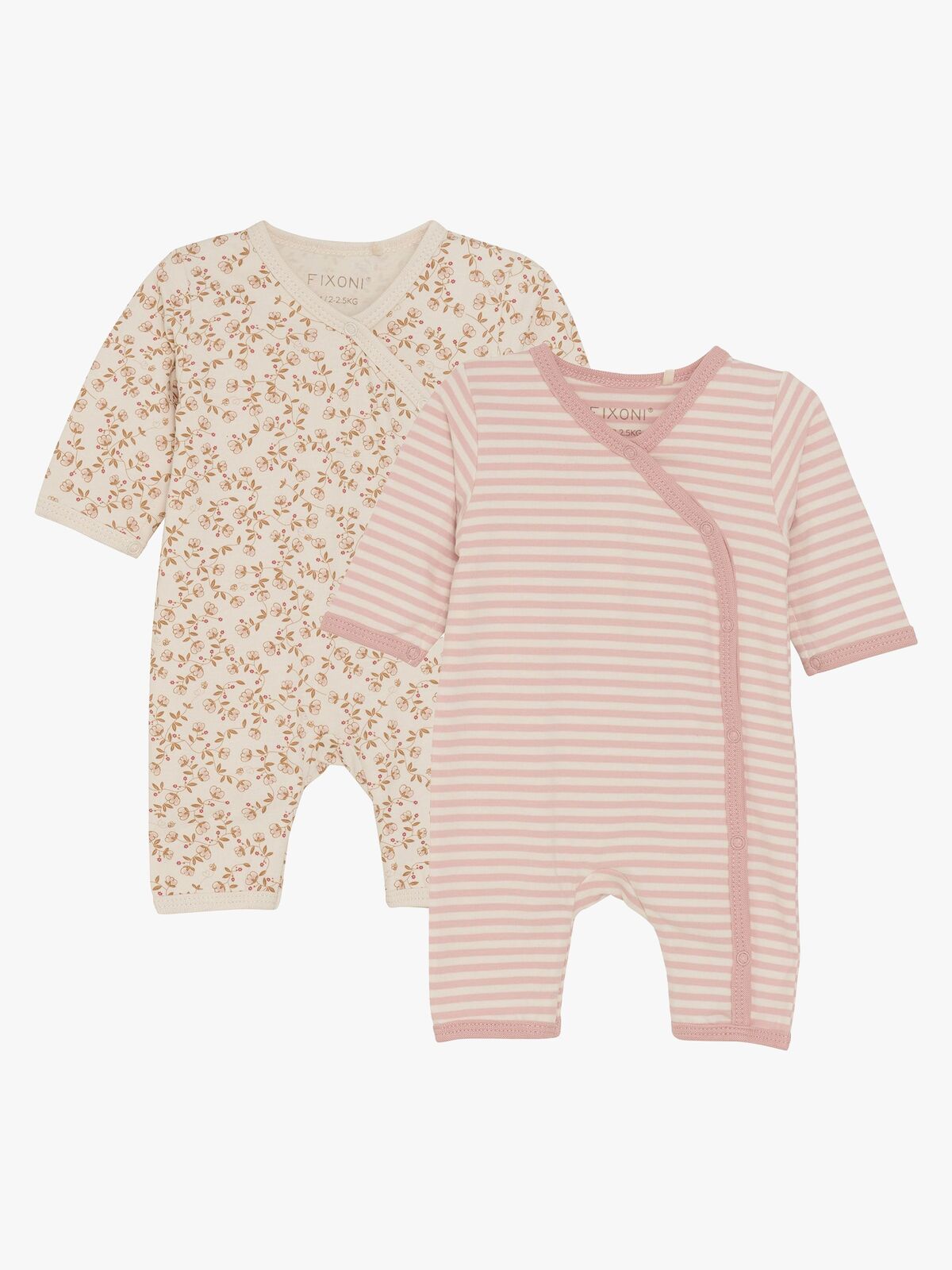 Fixoni Prematur Pyjamasar 2-Pack Stl 38, Rosa