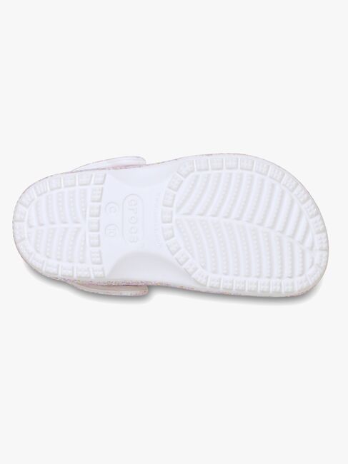 Crocs Classic Fantasy Glitter Kids Tofflor, White