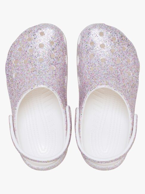 Crocs Classic Fantasy Glitter Tofflor, Vit