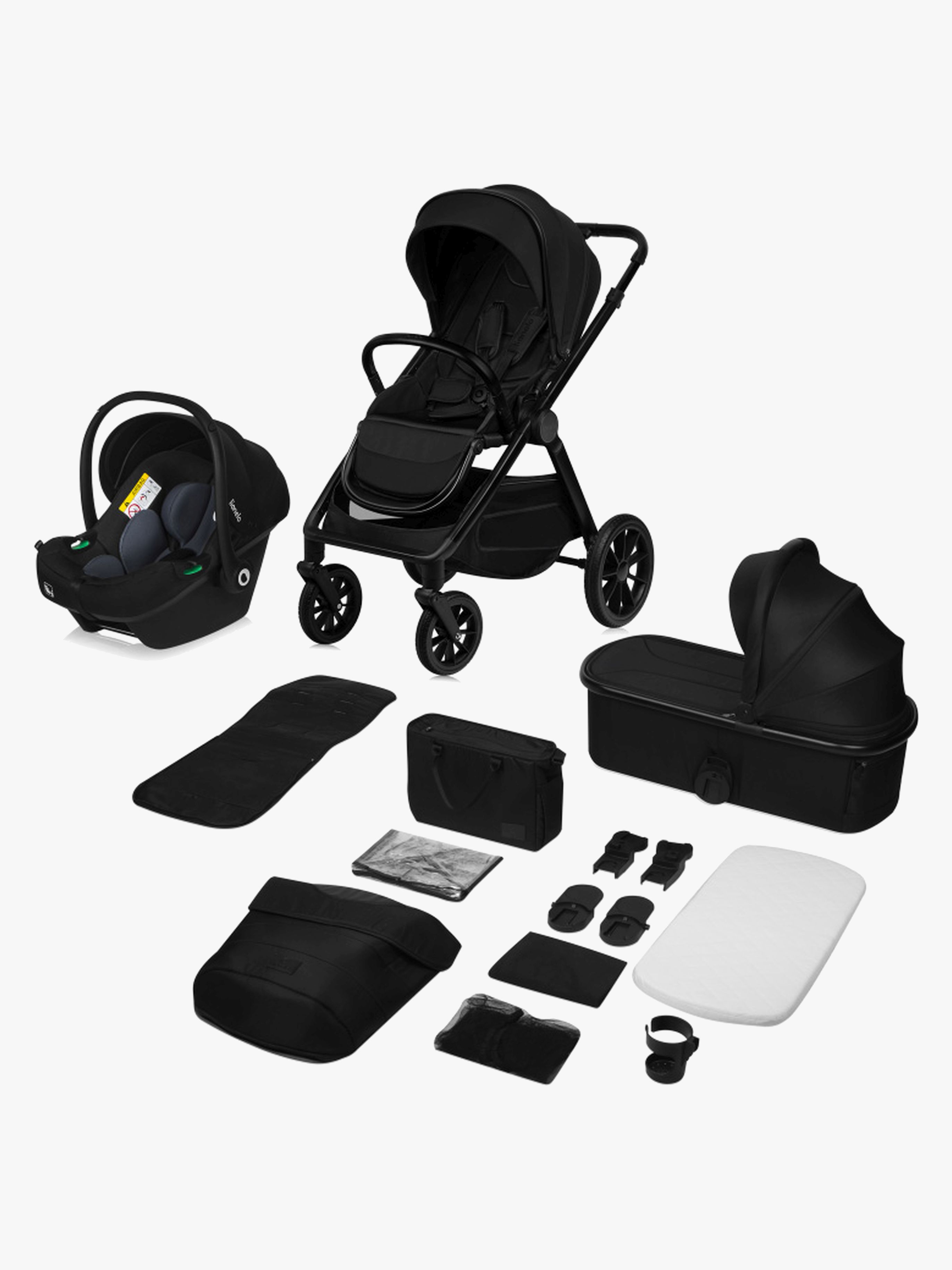 Lionelo Layla 3-in-1 Kombivagn, Black Onyx