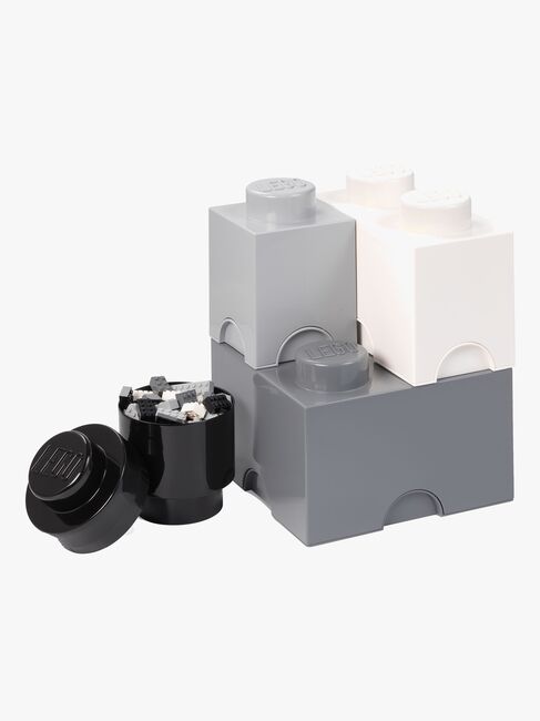 LEGO Förvaring 4, White/Grey/Black