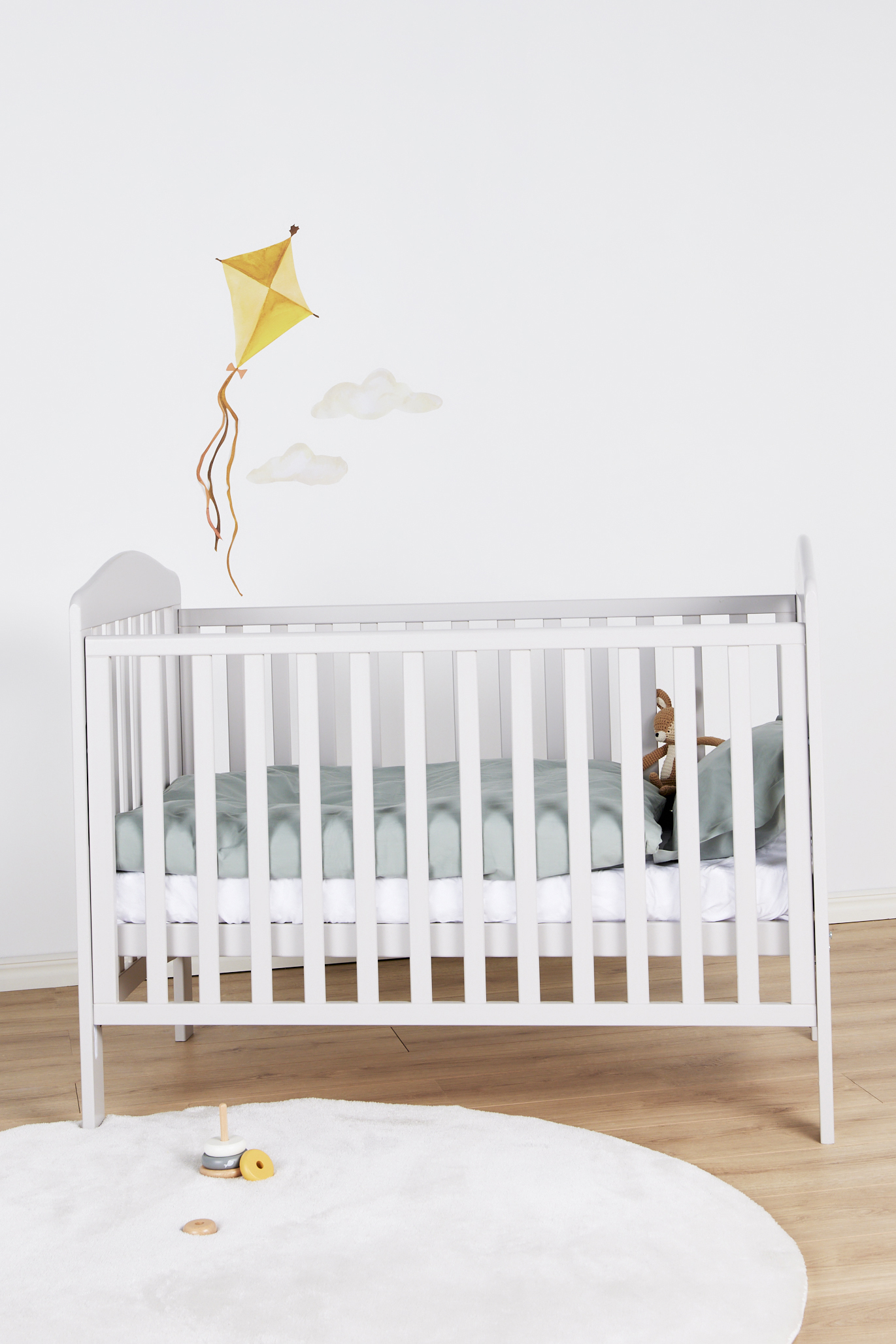 JLY DREAM Spjälsäng Dropside ELLA, Warm Grey