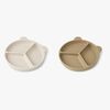 LIEWOOD Stacy Delad Tallrik 2-Pack, Sandy/Oat