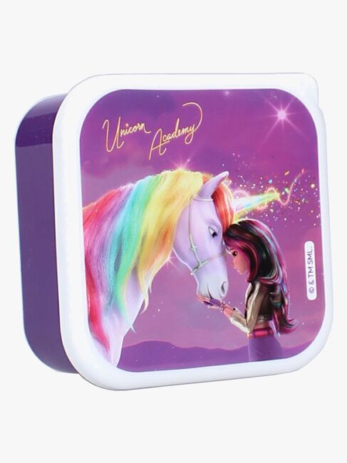 Unicorn Academy 3 in 1 Snackbox Fresh Bites, Lila
