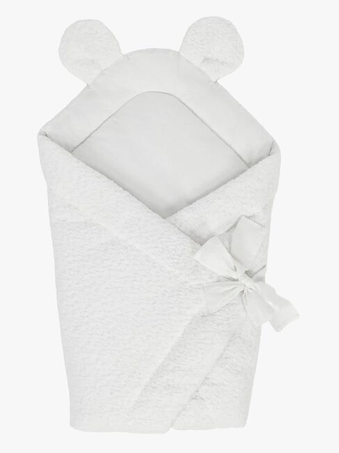 MeowBaby Boucle Swaddler, White