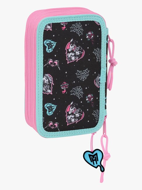 Monster High  Fyllt Trippelpennfodral 37 Delar, Svart
