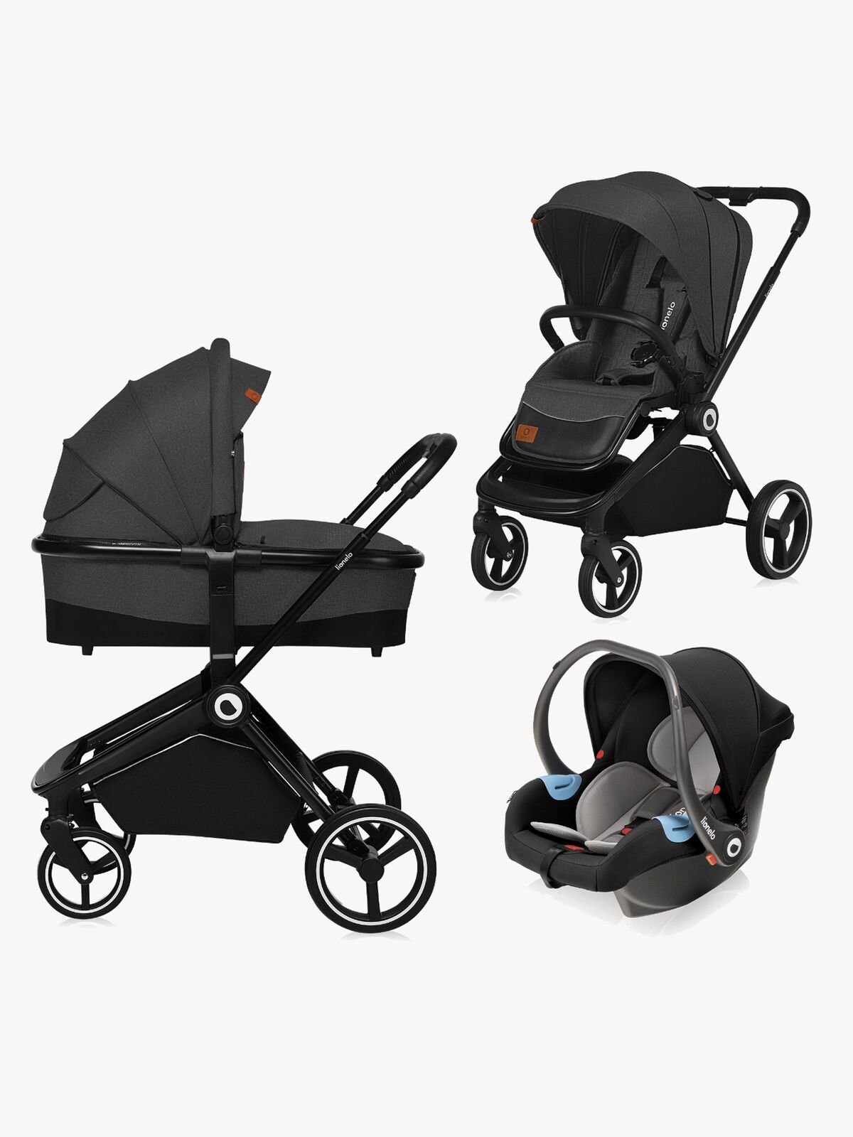 Lionelo 3-i-1 Mika Duovagn, Grey Graphite