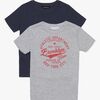 Luca & Lola Paulo T-Shirt 2-pack, Grey Melange/Navy