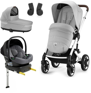 Cybex TALOS S Lux Duovagn inkl. Beemoo Route Babyskydd & Bas, Lava Grey/Mineral Grey