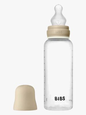 BIBS Medium Flow  Glas Sutteflaske Silikone 270 ml Rund, Vanilla GLOW