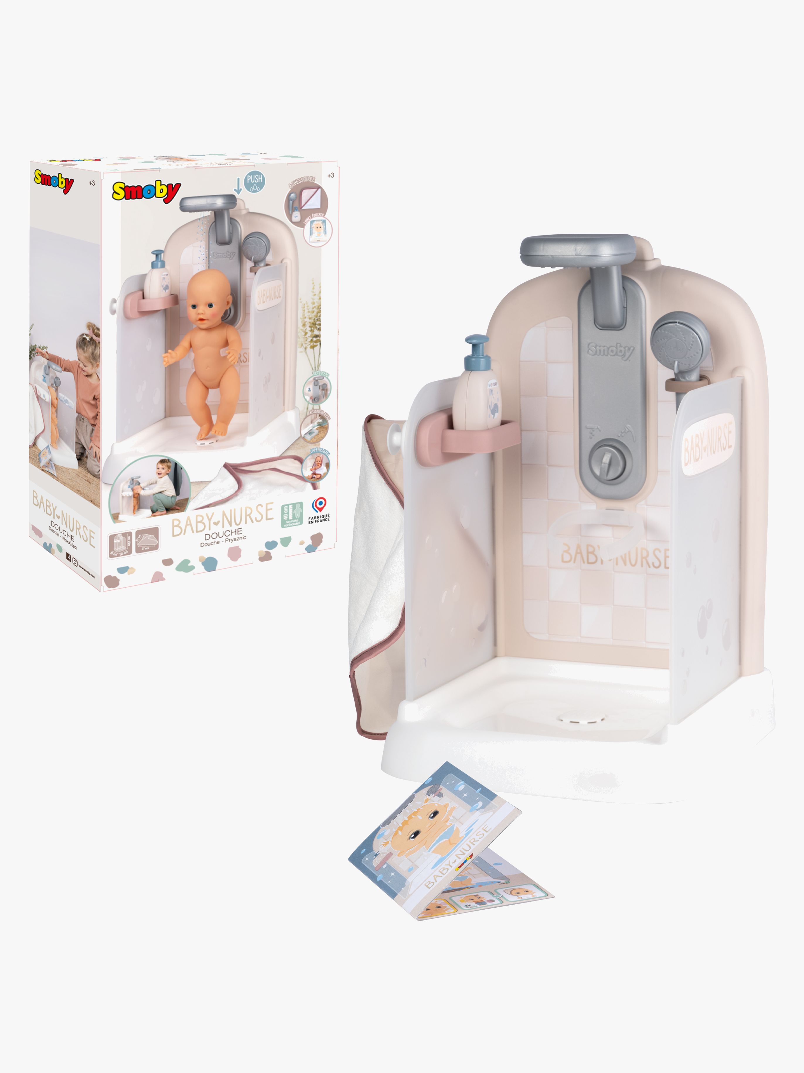 Smoby Baby Nurse Dusch med Vattenfunktion &  Tillbehör
